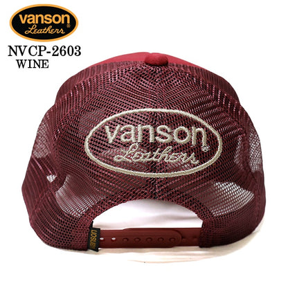 VANSON TWILL MESH CAP バンソン ツイル メッシュ キャップ 帽子 nvcp-2603