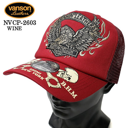 VANSON TWILL MESH CAP バンソン ツイル メッシュ キャップ 帽子 nvcp-2603