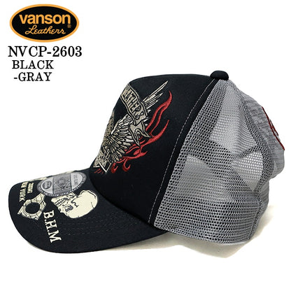 VANSON TWILL MESH CAP バンソン ツイル メッシュ キャップ 帽子 nvcp-2603