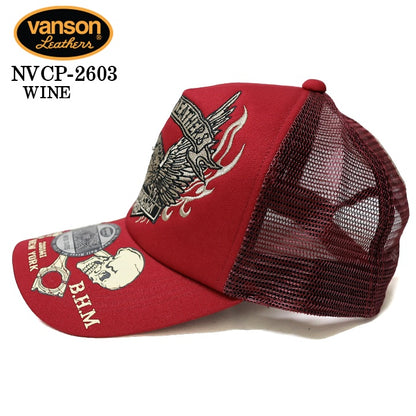 VANSON TWILL MESH CAP バンソン ツイル メッシュ キャップ 帽子 nvcp-2603