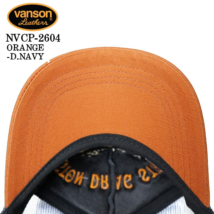 VANSON TWILL MESH CAP バンソン ツイル メッシュ キャップ 帽子 nvcp-2604