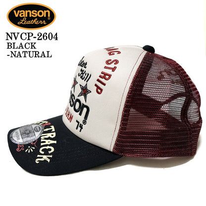 VANSON TWILL MESH CAP バンソン ツイル メッシュ キャップ 帽子 nvcp-2604