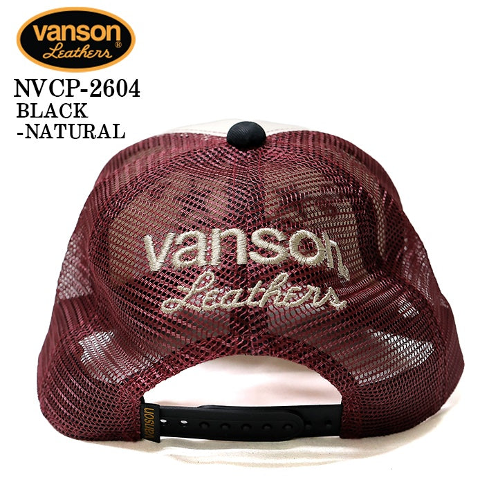 VANSON TWILL MESH CAP バンソン ツイル メッシュ キャップ 帽子 nvcp-2604