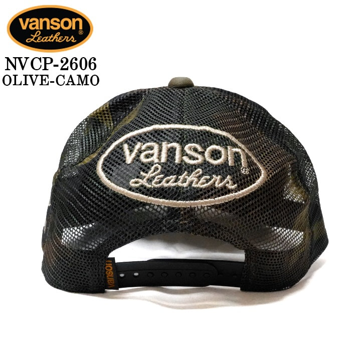 VANSON TWILL MESH CAP バンソン ツイル メッシュ キャップ 帽子 nvcp-2606