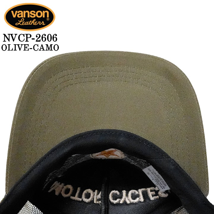 VANSON TWILL MESH CAP バンソン ツイル メッシュ キャップ 帽子 nvcp-2606