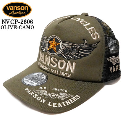 VANSON TWILL MESH CAP バンソン ツイル メッシュ キャップ 帽子 nvcp-2606