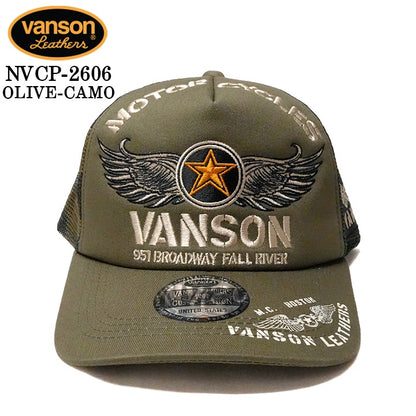 VANSON TWILL MESH CAP バンソン ツイル メッシュ キャップ 帽子 nvcp-2606