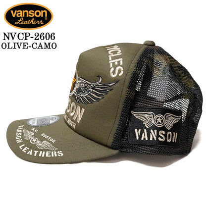 VANSON TWILL MESH CAP バンソン ツイル メッシュ キャップ 帽子 nvcp-2606