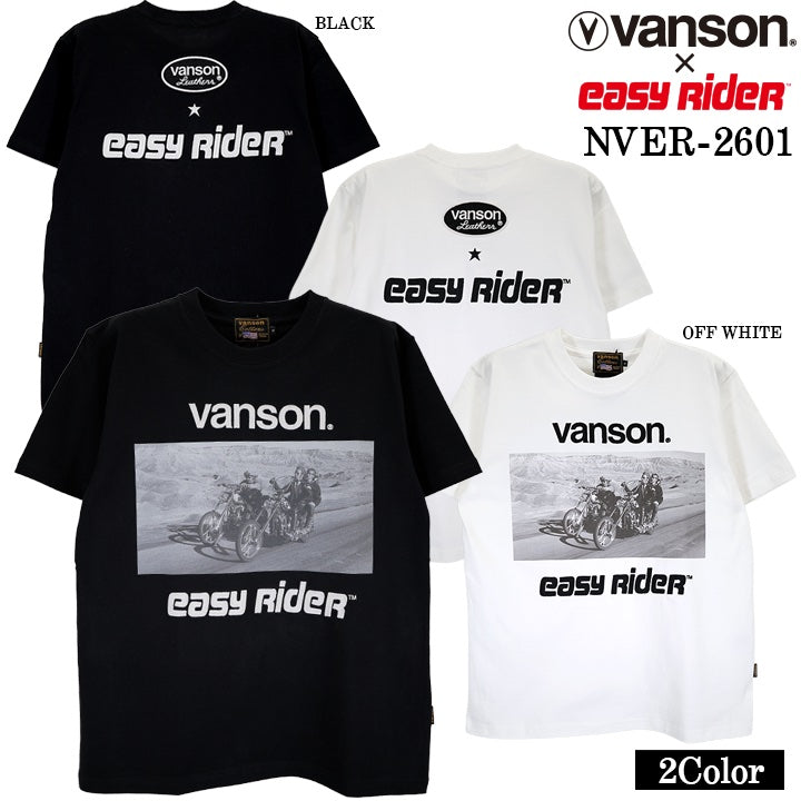 EASY RIDER VANSON TEE S/S T-SHIRT イージーライダー バンソン コラボ 天竺 半袖Tシャツ nver-2601