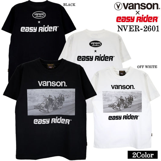EASY RIDER VANSON TEE S/S T-SHIRT イージーライダー バンソン コラボ 天竺 半袖Tシャツ nver-2601