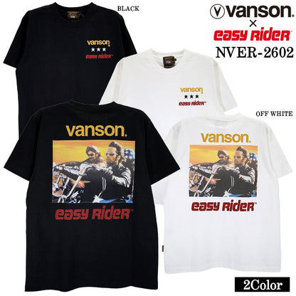 EASY RIDER VANSON TEE S/S T-SHIRT イージーライダー バンソン コラボ 天竺 半袖Tシャツ nver-2602