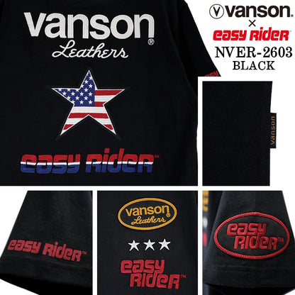 EASY RIDER VANSON TEE S/S T-SHIRT イージーライダー バンソン コラボ 天竺 半袖Tシャツ nver-2603