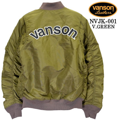 VANSON MA-1 FLIGHT JACKET STANDARD バンソン ナイロン フライトジャケット 中綿 定番  nvjk-001