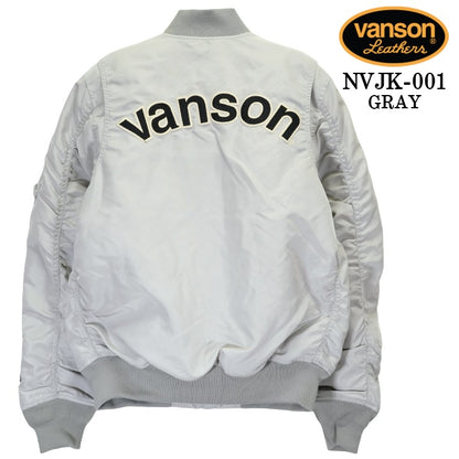 VANSON MA-1 FLIGHT JACKET STANDARD バンソン ナイロン フライトジャケット 中綿 定番  nvjk-001