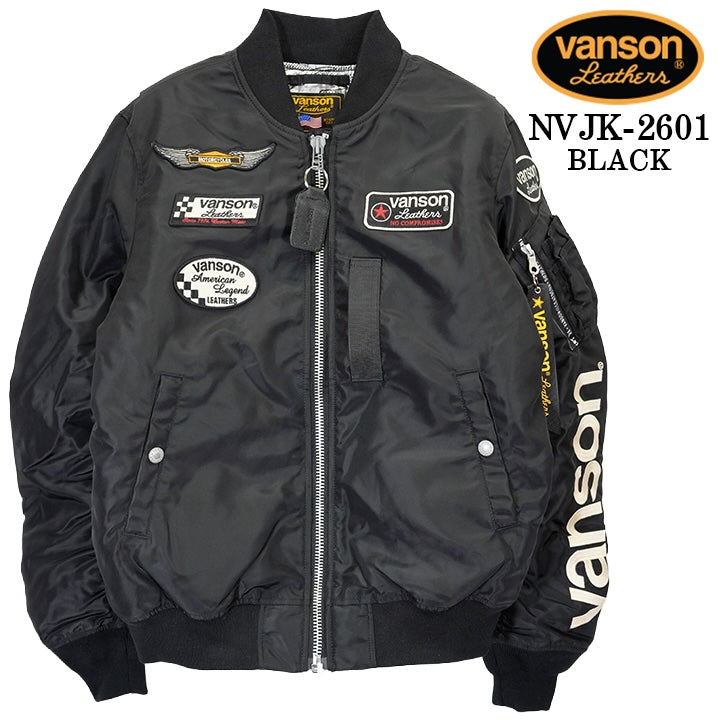 VANSON MA-1 FLIGHT JACKET バンソン ナイロン フライトジャケット 中綿 nvjk-2601