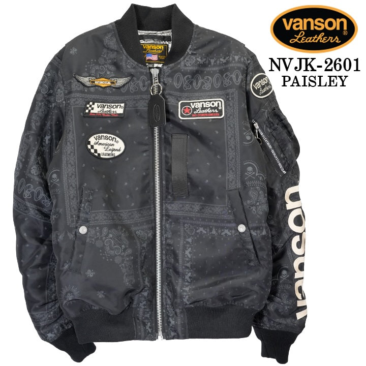 VANSON MA-1 FLIGHT JACKET バンソン ナイロン フライトジャケット 中綿 nvjk-2601