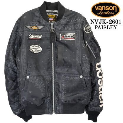 VANSON MA-1 FLIGHT JACKET バンソン ナイロン フライトジャケット 中綿 nvjk-2601