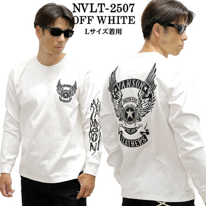 VANSON TEE L/S T-SHIRT バンソン 天竺 ロンT 長袖Tシャツ メンズ nvlt-2507