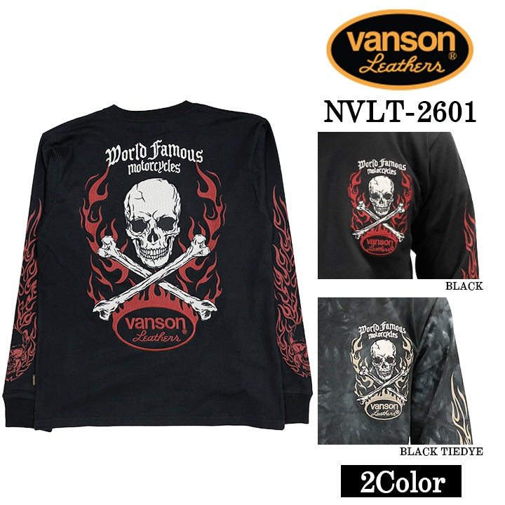 VANSON TEE L/S T-SHIRT バンソン 天竺 ロンT 長袖Tシャツ メンズ nvlt-2601