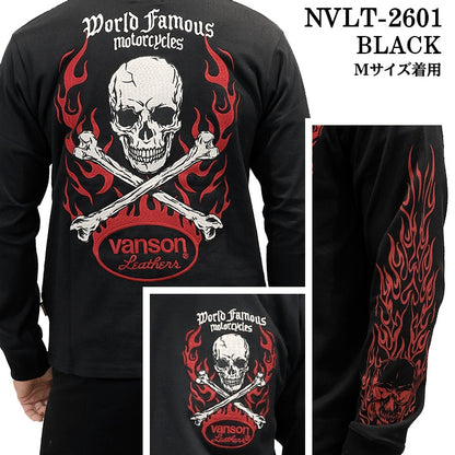 VANSON TEE L/S T-SHIRT バンソン 天竺 ロンT 長袖Tシャツ メンズ nvlt-2601