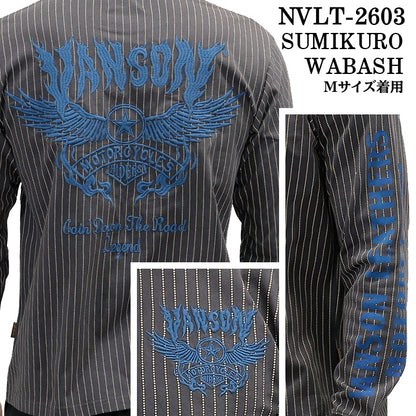 VANSON TEE L/S T-SHIRT バンソン 天竺 ロンT 長袖Tシャツ メンズ nvlt-2603