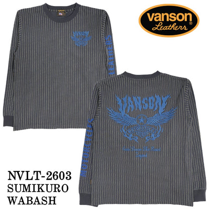 VANSON TEE L/S T-SHIRT バンソン 天竺 ロンT 長袖Tシャツ メンズ nvlt-2603