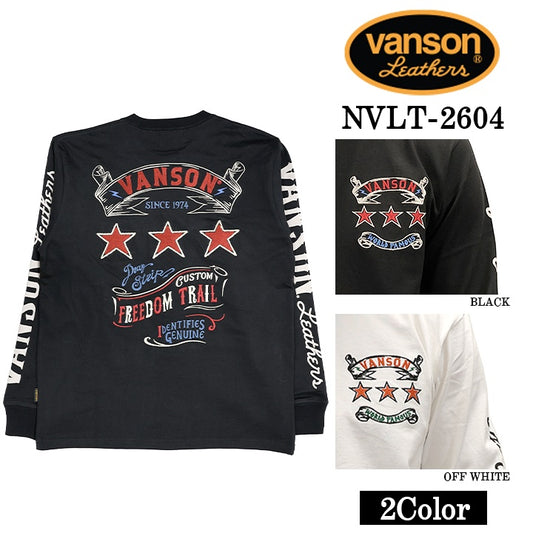VANSON TEE L/S T-SHIRT バンソン 天竺 ロンT 長袖Tシャツ メンズ nvlt-2604