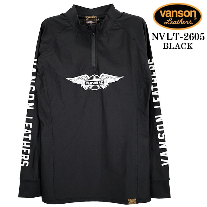 VANSON TEE DRY HALF ZIP L/S T-SHIRT RASH GUARD バンソン ドライ ハーフZIP ロンT 長袖Tシャツ ラッシュガード nvlt-2605