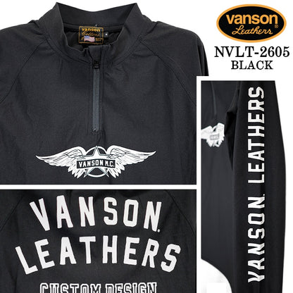 VANSON TEE DRY HALF ZIP L/S T-SHIRT RASH GUARD バンソン ドライ ハーフZIP ロンT 長袖Tシャツ ラッシュガード nvlt-2605