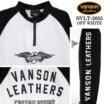 VANSON TEE DRY HALF ZIP L/S T-SHIRT RASH GUARD バンソン ドライ ハーフZIP ロンT 長袖Tシャツ ラッシュガード nvlt-2605