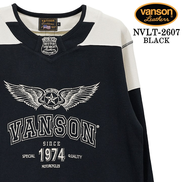 VANSON TEE L/S T-SHIRT THERMAL バンソン サーマル ロンT 長袖Tシャツ メンズ nvlt-2607