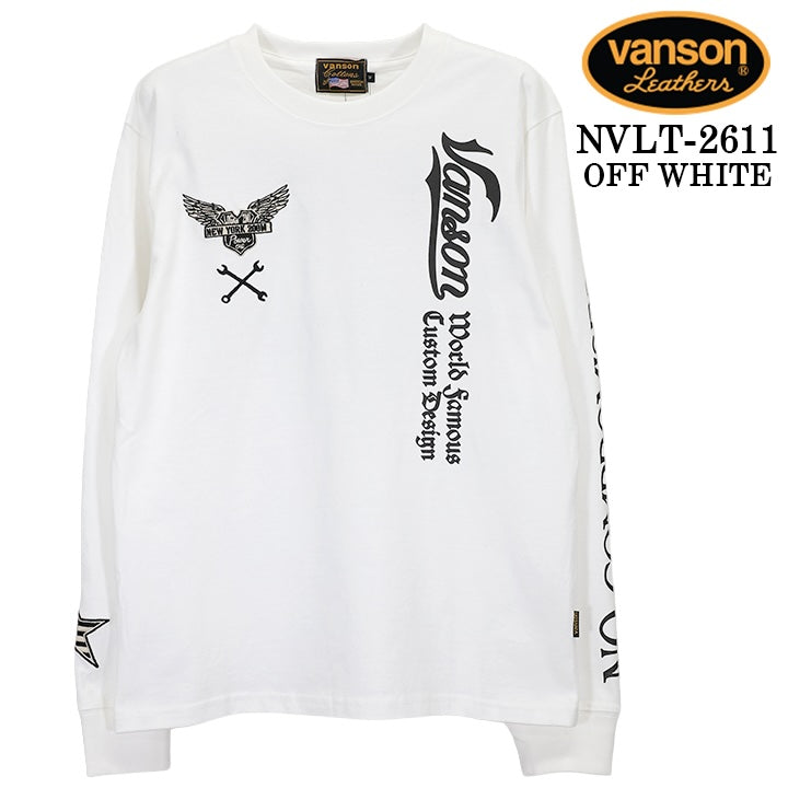 VANSON TEE L/S T-SHIRT バンソン 天竺 ロンT 長袖Tシャツ メンズ nvlt-2611