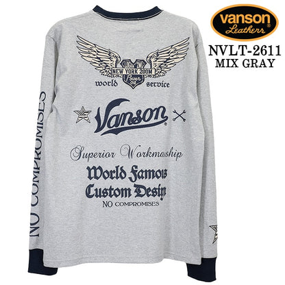VANSON TEE L/S T-SHIRT バンソン 天竺 ロンT 長袖Tシャツ メンズ nvlt-2611