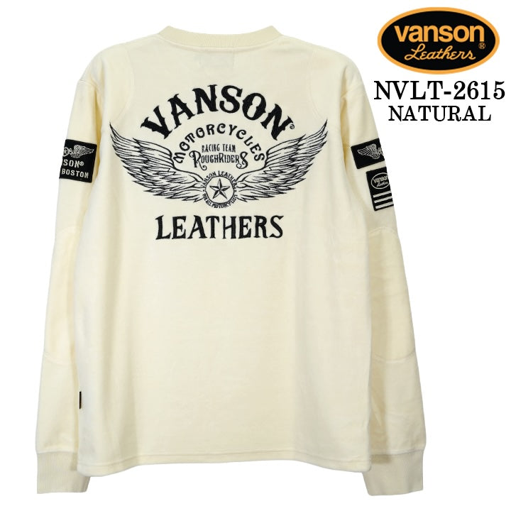 VANSON TEE VELOUR L/S T-SHIRT バンソン ベロア ロンT 長袖 Tシャツ メンズ nvlt-2615