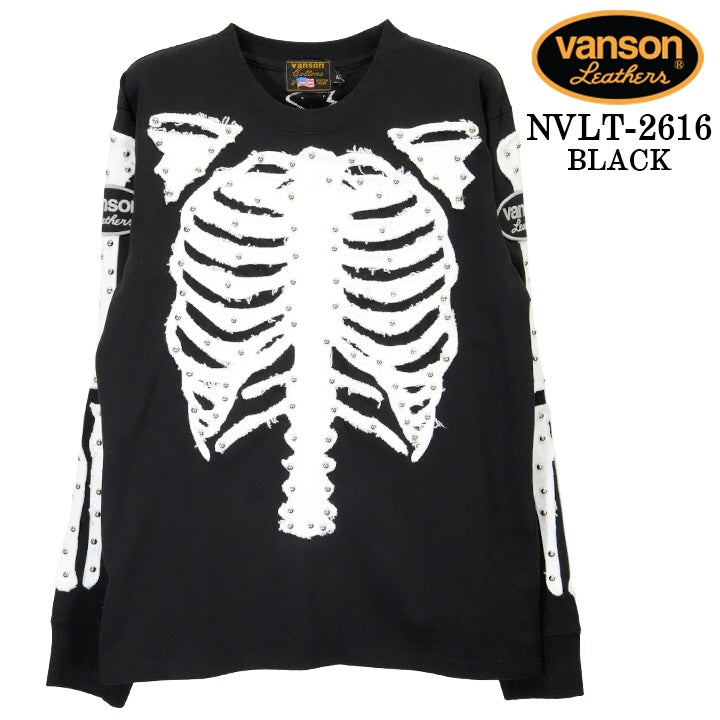 VANSON TEE L/S T-SHIRT BONE バンソン 天竺 ロンT 長袖 Tシャツ ボーン nvlt-2616