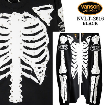 VANSON TEE L/S T-SHIRT BONE バンソン 天竺 ロンT 長袖 Tシャツ ボーン nvlt-2616