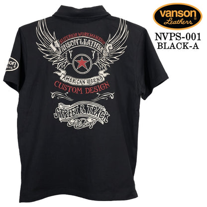 VANSON S/S POLO SHIRT STANDARD バンソン 天竺 半袖 ポロシャツ 定番 nvps-001