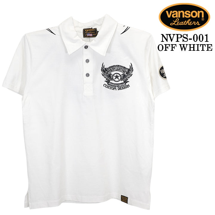 VANSON S/S POLO SHIRT STANDARD バンソン 天竺 半袖 ポロシャツ 定番 nvps-001