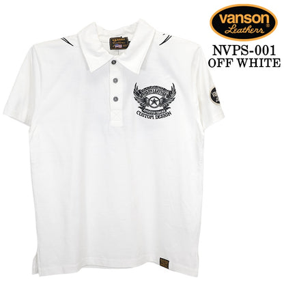 VANSON S/S POLO SHIRT STANDARD バンソン 天竺 半袖 ポロシャツ 定番 nvps-001
