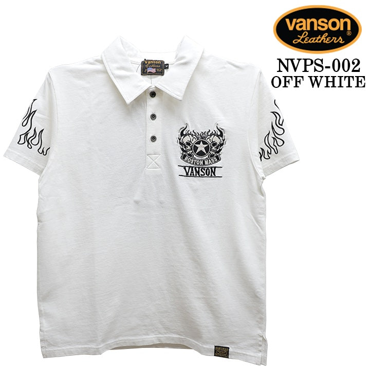 VANSON S/S POLO SHIRT STANDARD バンソン 天竺 半袖 ポロシャツ 定番 nvps-002