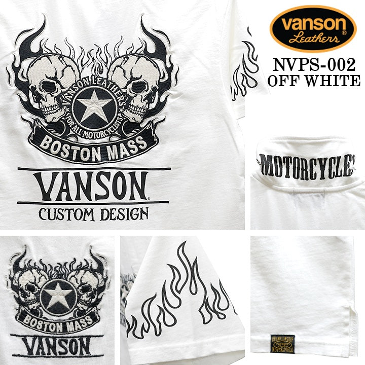 VANSON S/S POLO SHIRT STANDARD バンソン 天竺 半袖 ポロシャツ 定番 nvps-002