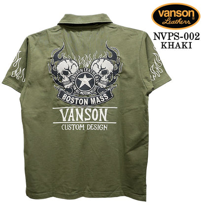 VANSON S/S POLO SHIRT STANDARD バンソン 天竺 半袖 ポロシャツ 定番 nvps-002