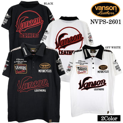 VANSON S/S POLO SHIRTバンソン 天竺 半袖 ポロシャツ nvps-2601