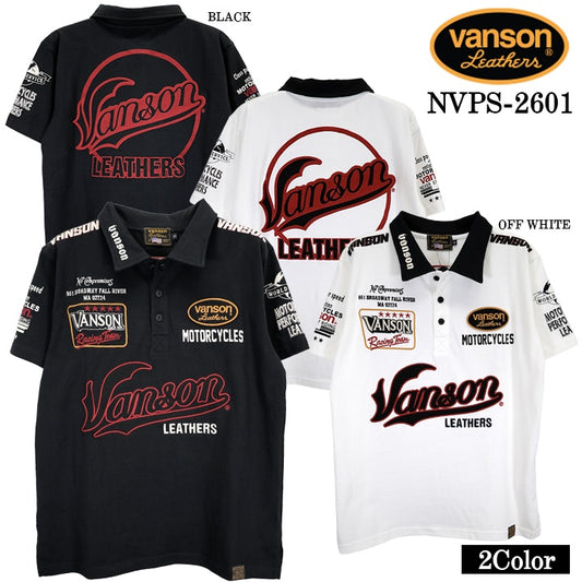 VANSON S/S POLO SHIRTバンソン 天竺 半袖 ポロシャツ nvps-2601