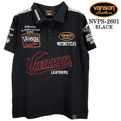 VANSON S/S POLO SHIRTバンソン 天竺 半袖 ポロシャツ nvps-2601