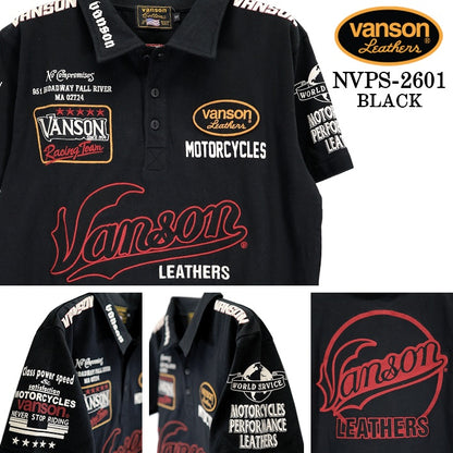 VANSON S/S POLO SHIRTバンソン 天竺 半袖 ポロシャツ nvps-2601