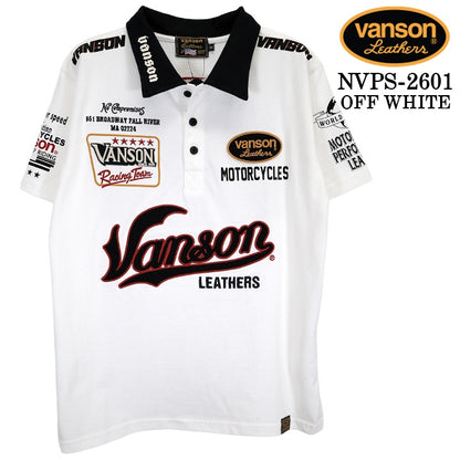 VANSON S/S POLO SHIRTバンソン 天竺 半袖 ポロシャツ nvps-2601