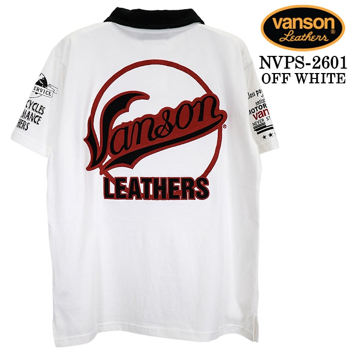 VANSON S/S POLO SHIRTバンソン 天竺 半袖 ポロシャツ nvps-2601