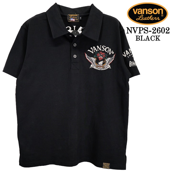 VANSON S/S POLO SHIRTバンソン 天竺 半袖 ポロシャツ nvps-2602