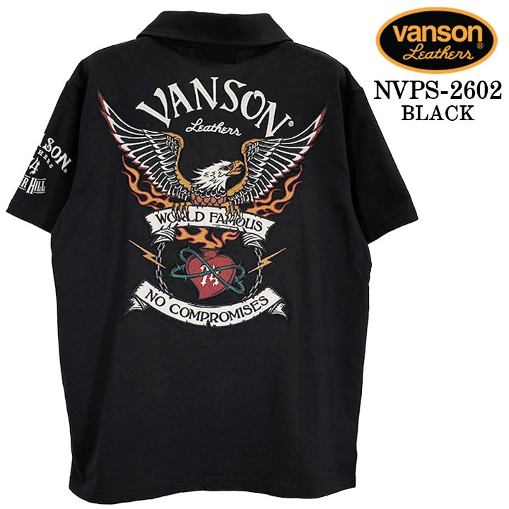 VANSON S/S POLO SHIRTバンソン 天竺 半袖 ポロシャツ nvps-2602